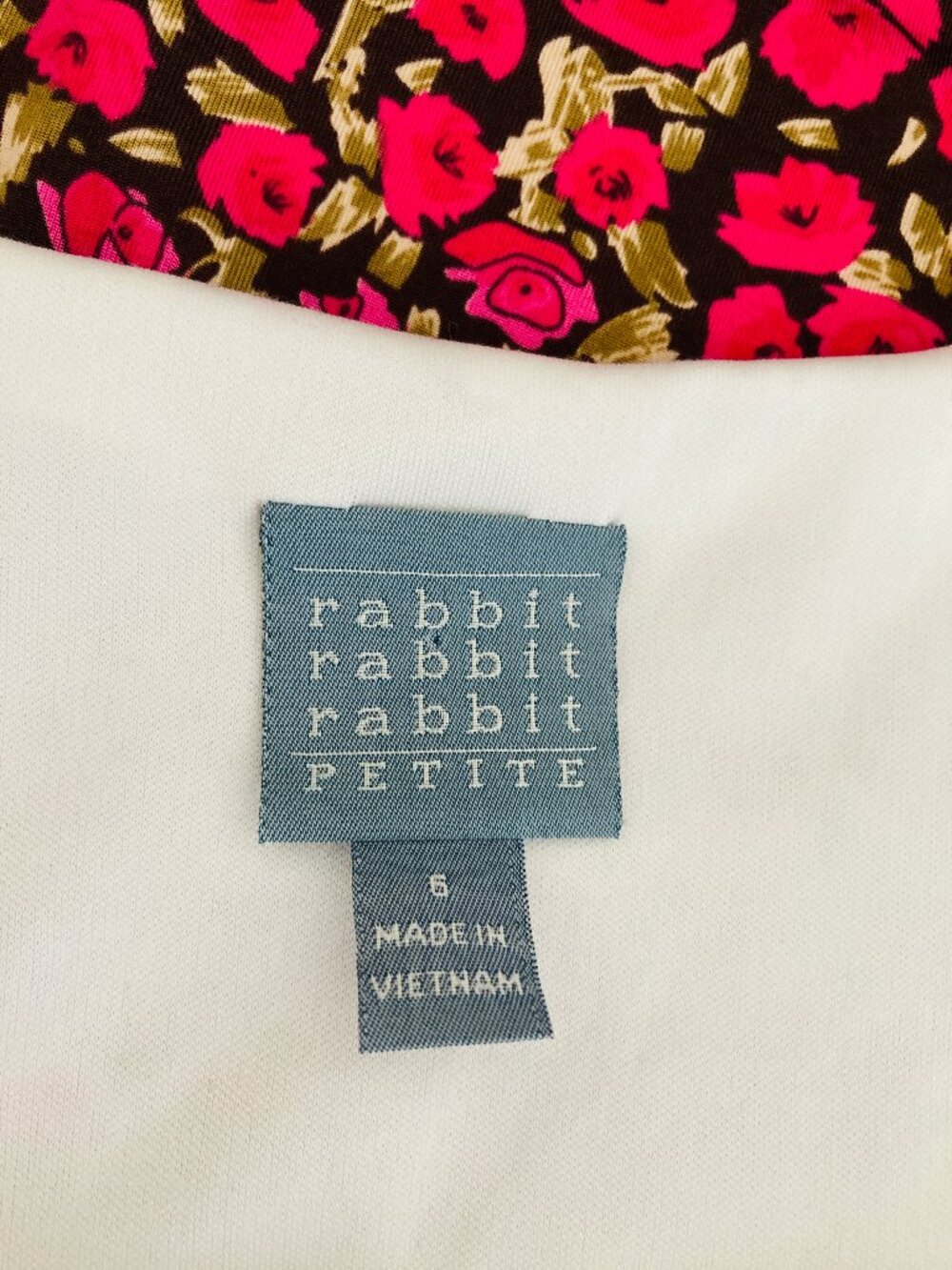 Rabbit Rabbit Rabbit Pink Floral Patchwork Print Dress 6 - Picture 8 of 9